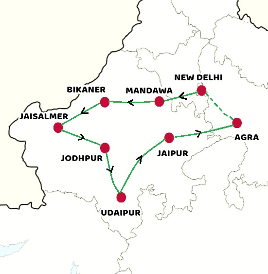 rajasthan tourism itinerary